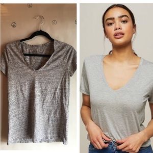 MERONA Gray V-neck tee